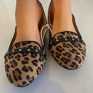 MOSSIMO Voneta Leopard Ballet Flats Size 8 NWT